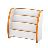 【JAJAN】えほんたて トール幅65.3cm奥行き30cm高さ60cm オレンジ［完成品][おまけ付き]【知育家具EVAキッズシリーズ】PS-65MO_s［絵本ラック］