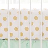 My Baby Sam Polka Dot Crib Sheet Gold [並行輸入品]