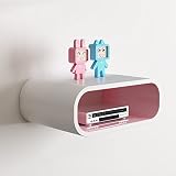ZHANGRONG- 壁のテレビパーティションシェルフルータ収納ボックス40cm * 28cm * 15cm ( 色 : Inside pink )