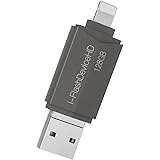 [Apple MFi Certified] 128G Lightning to USB3.0 Flash Drive Memory Stick,Phone Storage Memory Thumb Drives for iPhone/iPad/iPo