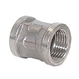 Perfk ステンレス鋼　1/2 ''　メスネジ　ダブルヘッド　管　継手　コネクタ　DN15 　パイプ接続　