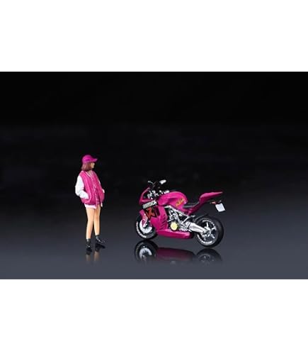 Amazon.co.jp: Moreart 1/64 ミニチュア フィギュア バイク セット