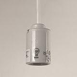 1灯用ペンダント器具　モーガルソケット　キャブタイヤコード30cm白（白熱灯・電球形蛍光灯・ＬＥＤ電球用）PKM-0032WH:日本製
