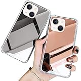 iPhone12 ケース iPhone12pro ケース iPhone 12min 12promax 鏡 ミラー 携帯 TPU 耐衝撃 純正 薄 カバー ケース エアバッグソフト (For iphone12/12pro, 銀) (銀, For iph