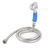 uxcell ハンドヘルドシャワーヘッド　シャワーヘッドホースセット　シルバートーン　ステンレススチール　120㎝のロング
