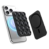 【elago】 MagSafe 対応 スマホ シリコン 吸盤 スマホホルダー マグセーフ 吸着 シンプル 壁 マウント ホルダー シート [ MagSafe対応 iPhone スマートフォン 各種 対応 ] Magnetic Suction Cup Phone Mount ブラック