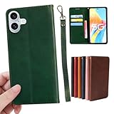 GOKIGIOD 適用 iPhone 16 plus ケース 手帳型 PUレザー ストラップ 同梱 カード収納 スタンド機能 耐衝撃 アイフォン16プラス スマホケース 手帳 いphone16plus case カバー 財布型 内蔵マグネット 弱磁 ストラップホール 携帯カバー レトロ レッド