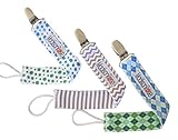 Madison Rose Pacifier Clips/Holder Trendy & Stylish Pacifier Clips for Boys Universal Design Fits Al