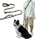 HOLIPET 犬 リード ショルダーリード 多機能リード 肩掛け ウエスト 手持ち 係留 車のシートベルトとして使用 ハンズフリ 散歩リード 斜めがけリード 30cm伸縮 暴走制御 高強度材料 噛み切れ防止 荷重480kg 2.25m 小型犬 中型犬 大型犬用リード 8in1 収納袋付き グーリン