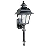 Sea Gull Lighting 8814-12 Outdoor Wall Light, Black [並行輸入品]