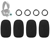 SOULWIT 4個セット マイクカバー for Steelseries Arctis 1/3/5/7/7+/7P/7P+/7X/7X+/9/9X/Pro/Prime, Novaシリーズヘッドセットに対応 マイク用 保護 フォームカバー ポップフィルター 高密度フォーム 交換用 ウィンドスクリーン マイクスポンジ 防風カバー 風防キャップ－ ブラック