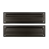 Deltana MS212U10B 13 1/8-Inch Mail Slot with Solid Brass Interior Flap by Deltana