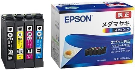 エプソン製 純正 インクカートリッジ メダマヤキ 4色パック MED-4CL - 1