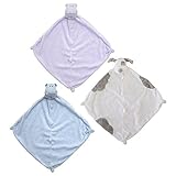 Angel Dear Bundle of 3 Blankies - Purple Hippo Blue Hippo and Spotted Pup [並行輸入品]