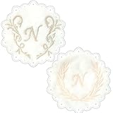 日本製 イニシャル {N} ガーゼ ハンドタオル ハンカチ 綿 １２０匁