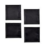 スタイルデコール(STYLE Decor) コースター ラミネート おしゃれ 布 4枚セット 洗える 北欧 無地オックス・ブラック W3003910