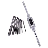 Dovewill M3-M12　HSS製　高品質　プラグカッター　ねじタップ　ハンドル　リーマーレンチセット　8本入り