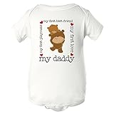 My Daddy – 最初Happy Fathers day-前面と背面 – ボディスーツ カラー: ホワイト
