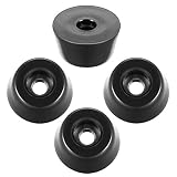 uxcell ラバー製パッド バンパーパッド 家具の脚パッド ブラック D18x15xH11mm 4個入