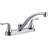 Aqua Plumb 1558001プレミアムクロムメッキ2-handleキッチン蛇口pet2