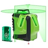 Huepar グリーン レーザー墨出し器 緑色 レーザー クロスラインレーザー 自動補正機能 高輝度 高精度 ライン出射角360°4方向大矩照射モデル 地墨 鉛直ポイント 6ライン+地墨タイプ 622