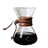 Wunnicxコーヒーサーバー 400ML コーヒードリッパー コーヒードリップセット 600ML ガラスコーヒードリッパー ドリップグラスコーヒーブリューワー 耐熱性コーヒーポット アメリカンポアオーバーコーヒーセット 800ML 珈琲 オシャレ コーヒーメイカー (フィルターなし,400ML) [並行輸入品]