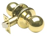 凡例809061ボールスタイルドアノブHall andクローゼットPassage Lockset、us3真鍮仕上げ