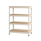 ボードラック 幅120×奥行60×高さ180cm 4段 ニューアイボリー 200㎏/段