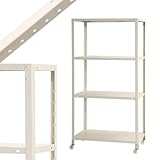 スマートラック NSTRK-556 幅80×奥行40×高さ154.5cm 4段 ホワイト 80kg/全