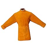 Dovewill 火の粉を防げ　溶接用　エプロン　服　カバー　やけど防止　作業服　保護用　全４サイズ２色　 - 85cm オレンジ