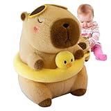 カピバラのぬいぐるみ、かわいいカピバラのぬいぐるみ | ぬいぐるみ24cm かわいい動物カピバラ人形 - 遊び用のぬいぐるみ、ソファ、子供部屋、車、リビングルーム、寝室用のぬいぐるみ。