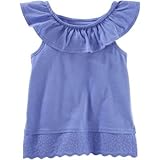 OSHKOSH(オシュコシュ) ラッフルアイレットヘムトップ ブルー トップス半袖Tシャツ 2歳【並行輸入】