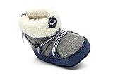 Tonsee ベビーシューズ ソフト スノーブーツ 歩行サポート 防寒対策 赤ちゃん 可愛い 靴 (11cm, ブルー)