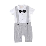 AMIGOYO 秋新登場　半袖ロンパース　ベビーフォーマル　前開き　カバーオール　赤ちゃん 服 ベビー　ぬいぐるみ　新生児 出産お祝い ギフト　チャックルベビー