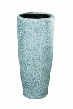 大和プラスチック 鉢カバー&ポット ブライト(ラウンドハイタイプ) 底面穴あき加工済み φ340×H800 BR34-8029 グレー