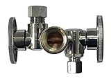 四半期Turn 3 Wayバルブ5 / 8インチod Inlet by 3 / 8インチod by 3 / 8インチodデュアルハンドル、鉛フリー