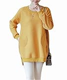 (マーシェル) Marshel マタニティ トップス 長袖 お出かけ用 かわいい おしゃれ シンプル イエロー M