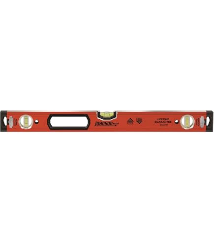 Johnson Level & Tool 1435-0900 Magnetic Torpedo Level – 9-Inch, Glo-View Vials, Rare Earth Magnets, V-Groove Frame, Orange