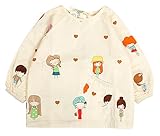 新生児祝う　ベビー　子供服　お食事用スタイ　スモック　エプロン　うわっぱり　防水　防汚　洗いやすい　快適　柔らかい　綿製 （０－１歳）