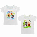 (バンダイ)BANDAI アンパンマン シャツ 半袖 2枚組 サックス-ホワイト 80