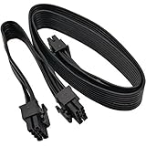 ATX CPU 8ピンオス-デュアルPCIe 2X 8ピン（6+2）オス電源ケーブル（Corsairモジュラー電源用）（60cm+20cm）-A