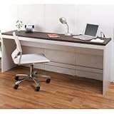 薄型 パソコンデスク ハイタイプ 奥行45 幅180 ブラウン