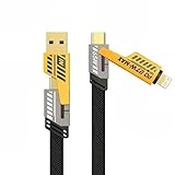 4in1 USBケーブル マルチケーブル 便利 データ伝送 iPhone15ケーブル USB Type-C 高速充電 480Mbps 高速データ通信 USB Type-C USB-A Micro-USB iPhone端子用 ハイスペック PD 65Ｗ対応 長さ2m 絡まない 持ち運び便利 変換 ストラップケーブル 200CM 2M 2.0M