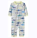 SwimZip (スイムジップ) 長袖ロンパー水着 Shark Feast (18-24ヵ月)