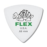 Jim Dunlop ダンロップ Tortex Flex Triangle 0.88mm グリーンギターピック 6個パック (456P.88)