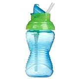 Munchkin Mighty Grip Flip Straw Cup, 10 Ounce, Blue by Munchkin [並行輸入品]