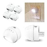 パックの4ファーストクラスLEDナイトライト光電セルDusk to Dawn No電球色ホワイトwith USプラグ