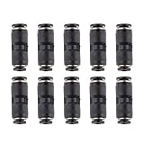 Lovoski 10個　空気圧コネクタ　チューブ　 OD 6mm to 4mm　継手　ユニオン　ストレートコネクタ　空気フィッティング　アダプタ