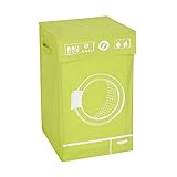 ハニー・缶・ドゥHMP-04061スクエア洗濯物用かご緑のマシンのグラフィックを、洗濯蓋付き