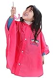 Amore mare(アモーレマーレ）ベビー キッズ 子供用 レインポンチョ レインコート 男の子 女の子 ランドセル対応 雨具 雨ガッパ ピンク M